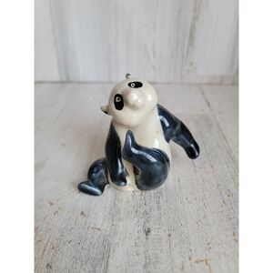 Vintage porcelain panda china zoo animal cute home decor figure trinket